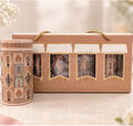 6" 4 jar hamper cream colour