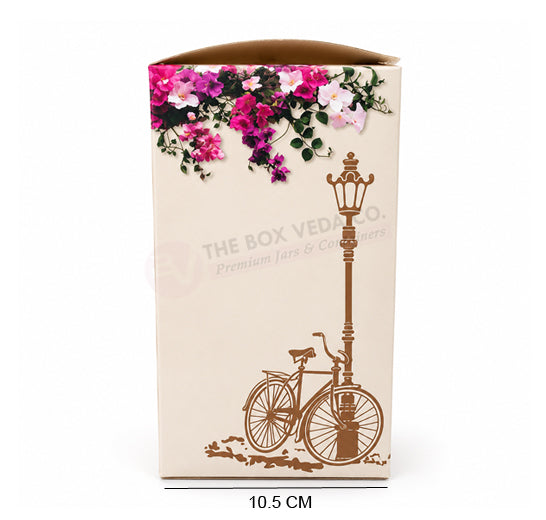 6" 4 jar hamper cream colour