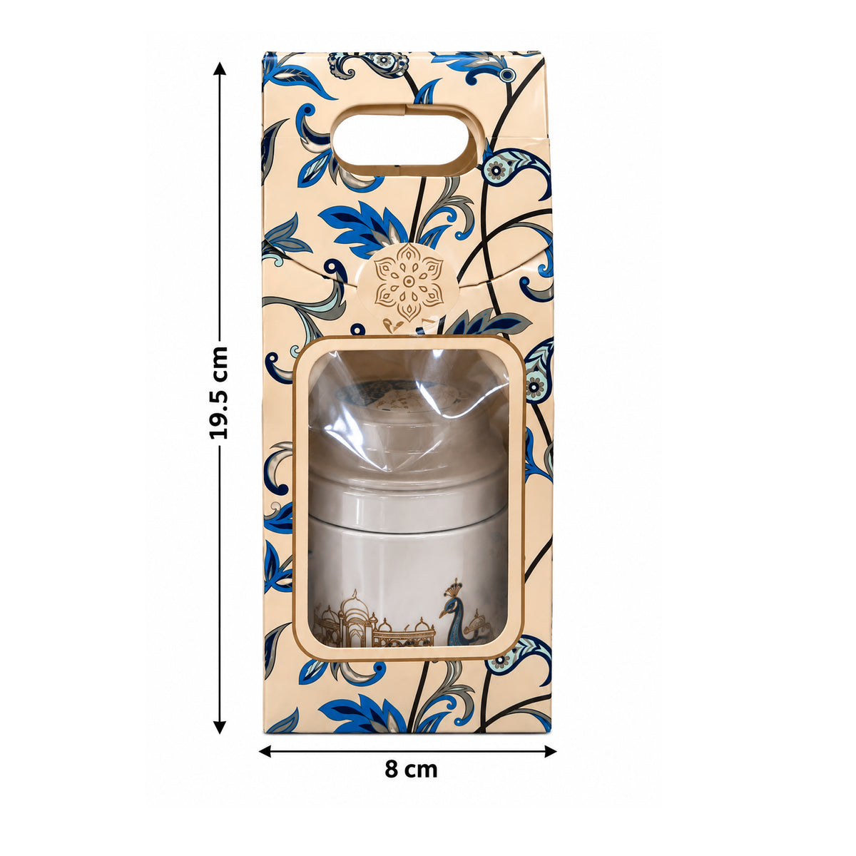 Dome Single Jar Hamper Peacock