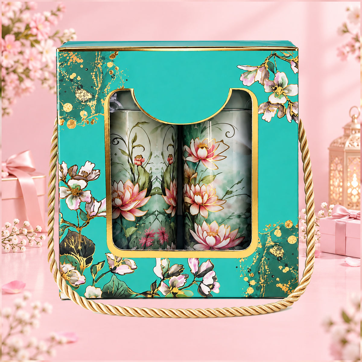 6" Double Jar Hamper Lotus