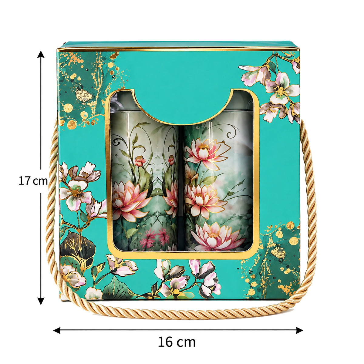 6" Double Jar Hamper Lotus